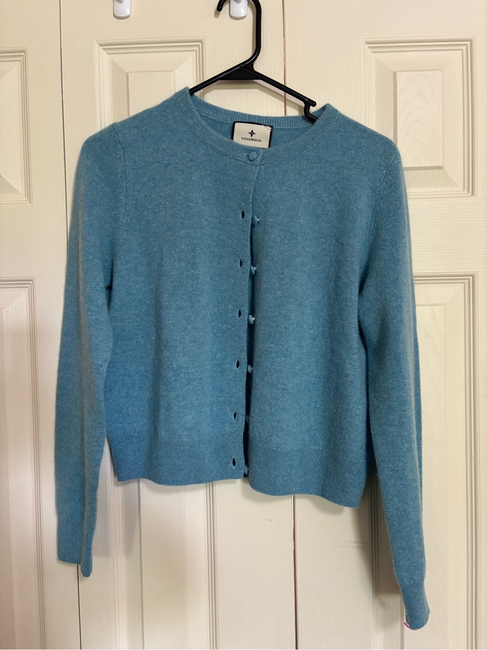 Tuckernuck Sky Blue Crewneck Button Cardigan